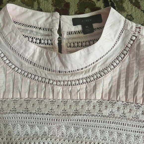 J crew crochet and ruffle blouse - Picture 3 of 5